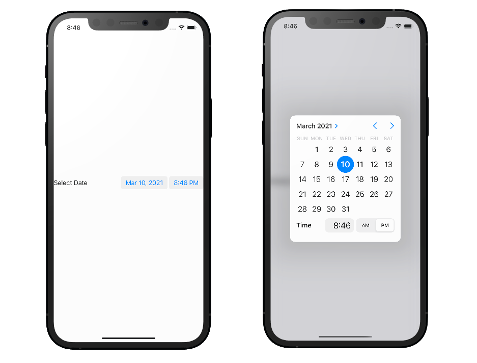 Simulador con DatePicker en SwiftUI