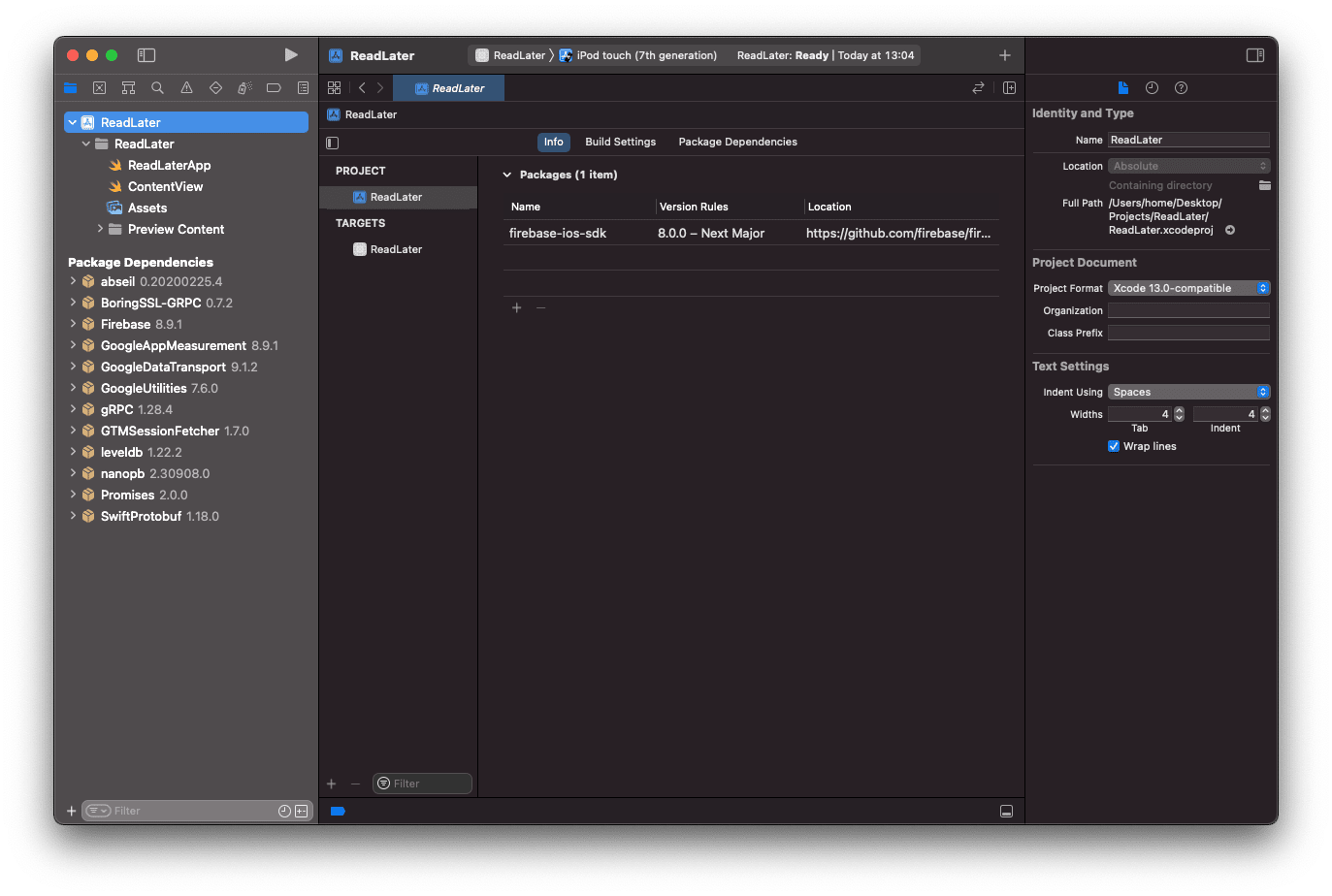 Hemos finalizado la integracións del SDK de Facebook con Swift Package Manager