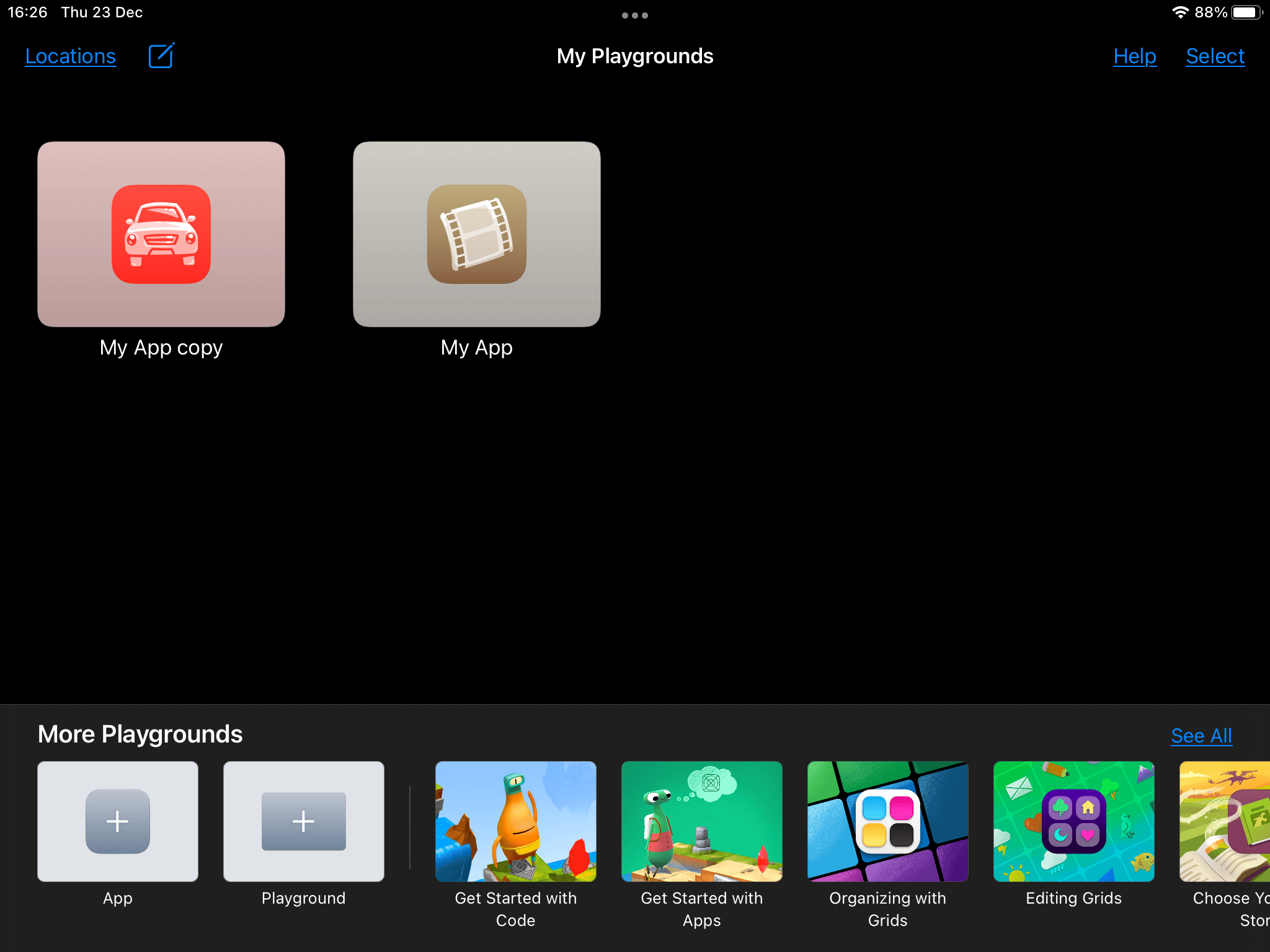 Swift Playgrounds 4 en iPad