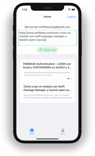 App conectada a Firebase Cloud Firestore iOS