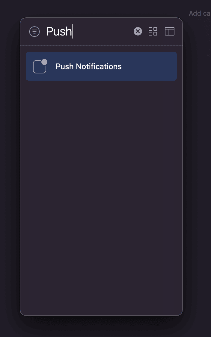Añadimos las push notifications como capability