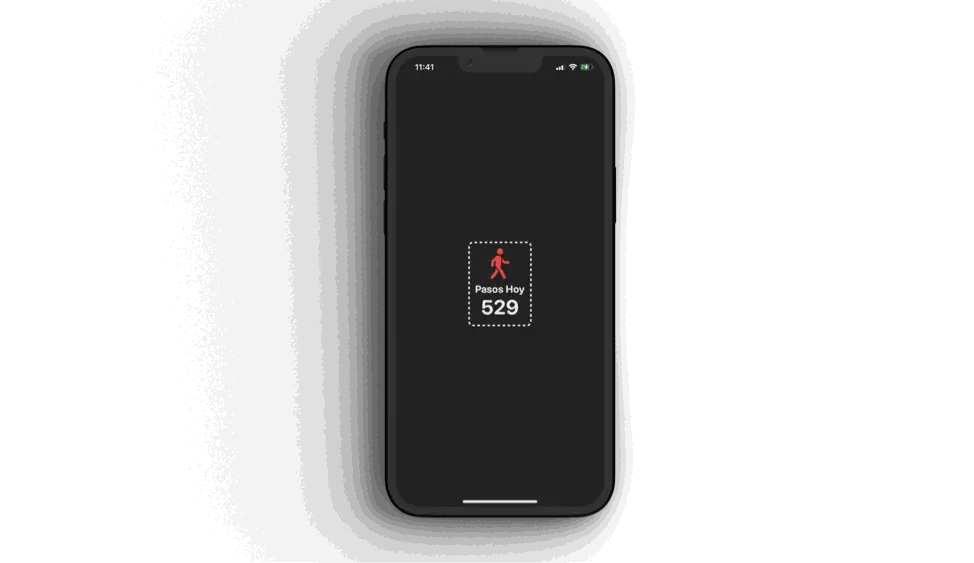 App que muestra el número de pasos realizados a lo largo del día