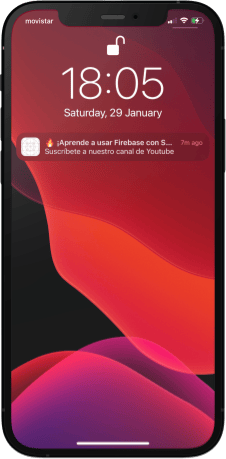 Push Notification recibida en un dispositivo real (no en un simulador)