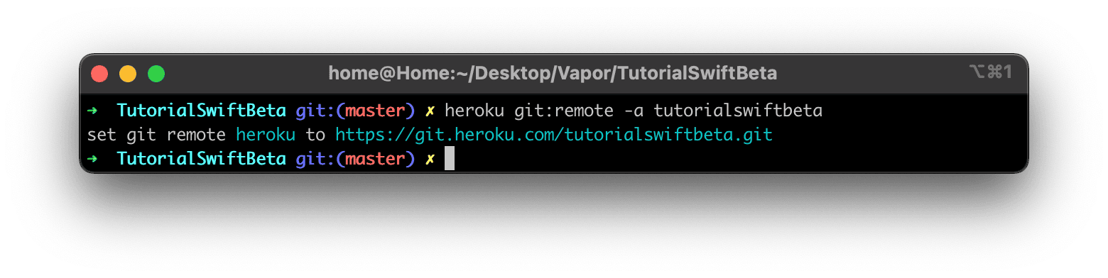 Comando para crear conectar git con nuestra app en Heroku