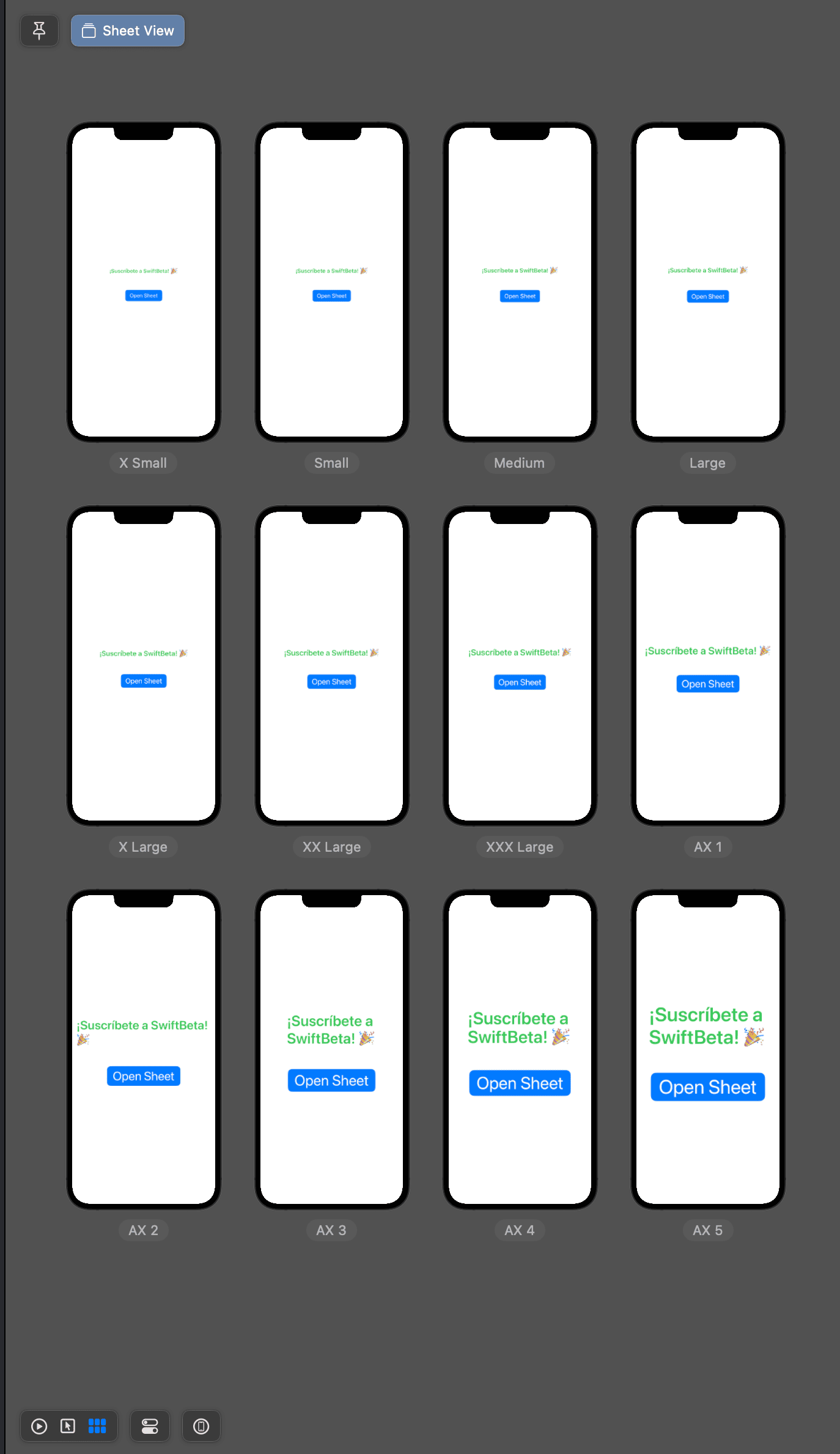 Diferentes variantes en SwiftUI con Xcode 14