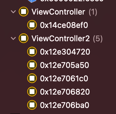 Memory Leak, múltiples instancias de nuestro ViewController2 