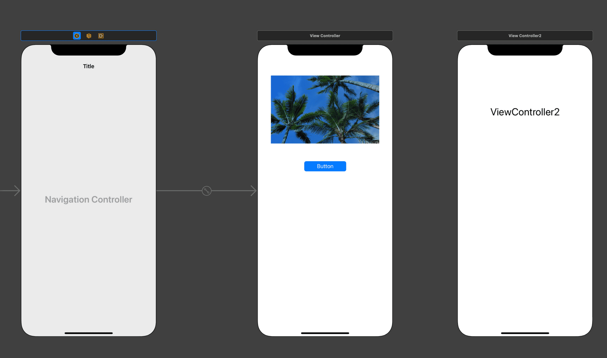 Nuestra app usando ahora el NavigationController como initial view controller