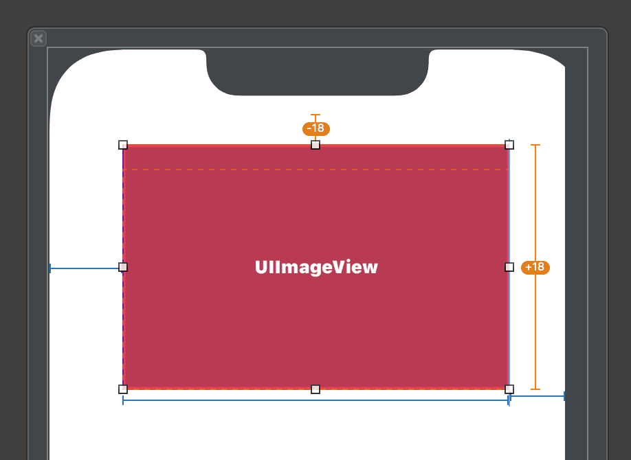 Al modificar las constraints vemos que aparecen en naranja, esto significa que hay que arreglarlas