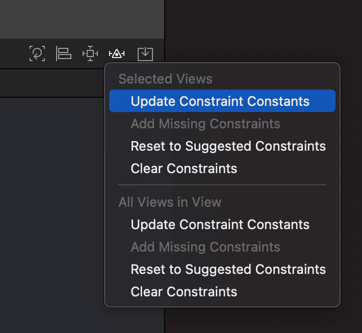 Escogemos Update Constraint Constants para arreglar nuestras constraints