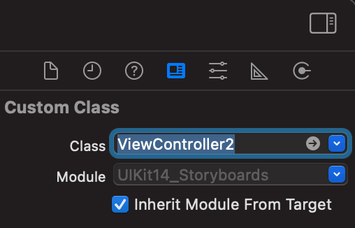 Asignamos al ViewController que acabamos de añadir, la conexión con el fichero ViewController2 (el que contiene el código)