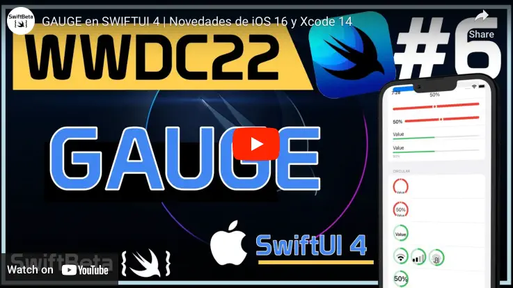 Aprende a crear la vista Gauge en SwiftUI 4