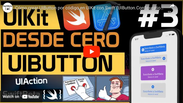 Aprende a crear un UIButton con UIKit Curso iOS