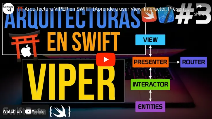 Aprende a usar la Arquitectura VIPER en Swift - PARTE 1