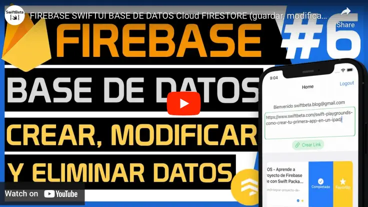 Aprende sobre la base de datos Cloud Firestore de Firebase en iOS