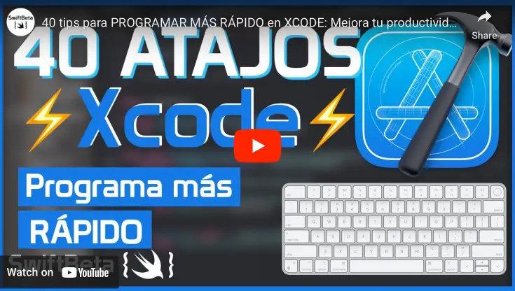 Mejora tu productividad en Xcode, 40 shortcuts para usar en Xcode