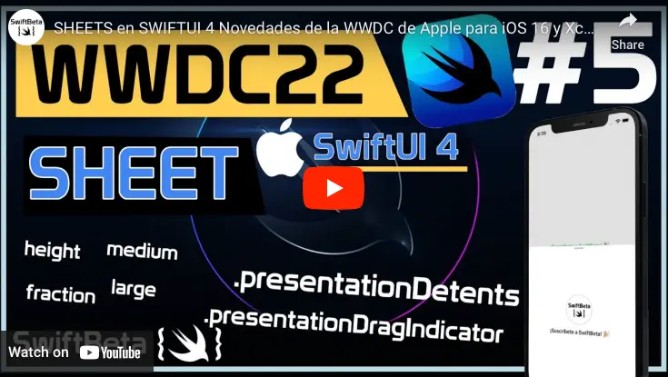 Novedades de Sheet en SwiftUI 4