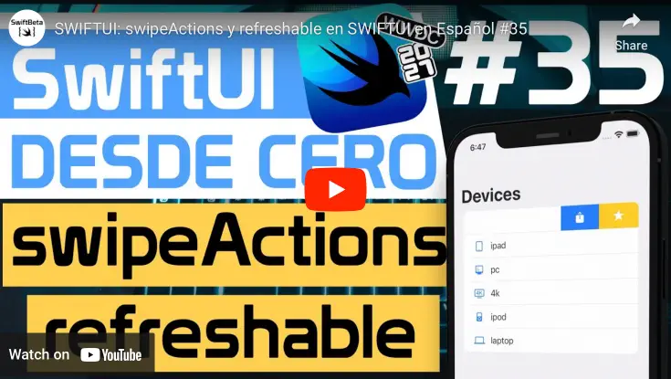 SwipeActions y refreshable, Aprende SwiftUI desde cero