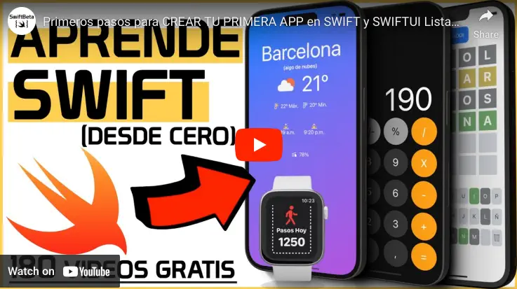 Recursos GRATUITOS para aprender a programar tu primer app móvil con Swift y SwiftUI