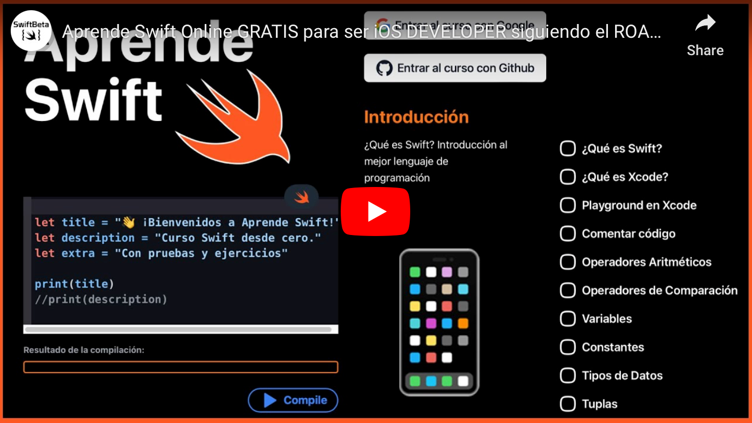 Aprende Swift Online GRATIS para ser iOS DEVELOPER siguiendo el ROADMAP de SWIFT