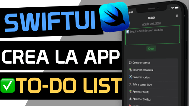Aprende a CREAR una APP de LISTA de TAREAS en MVVM en SwiftUI en Español - Ejemplo Práctico