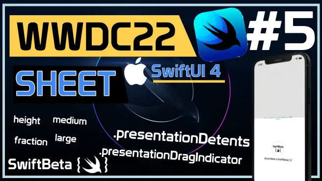 Sheet tiene nueva API en SwiftUI, y podemos presentar vistas a un tamaño concreto con fraction y height