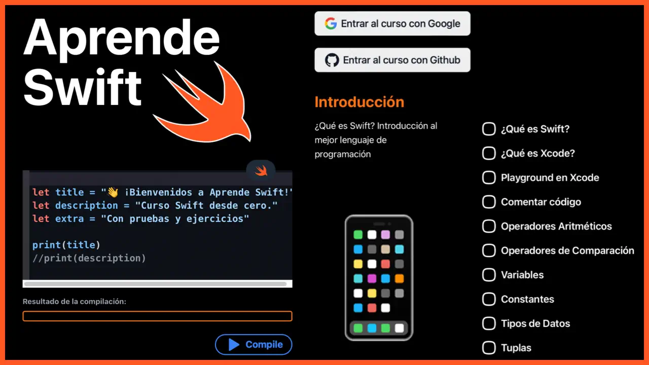 Aprende Swift GRATIS con el CURSO y ROADMAP de Aprende Swift